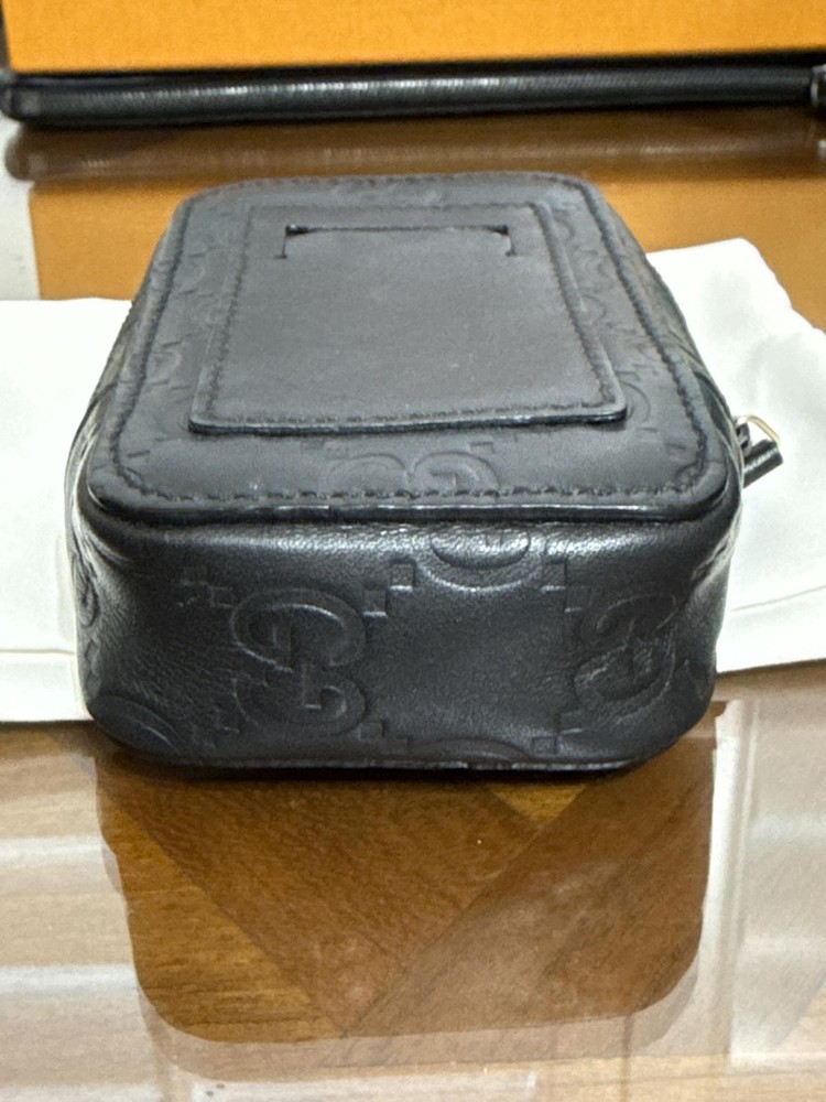Gucci GG Black Leather Accessory Case