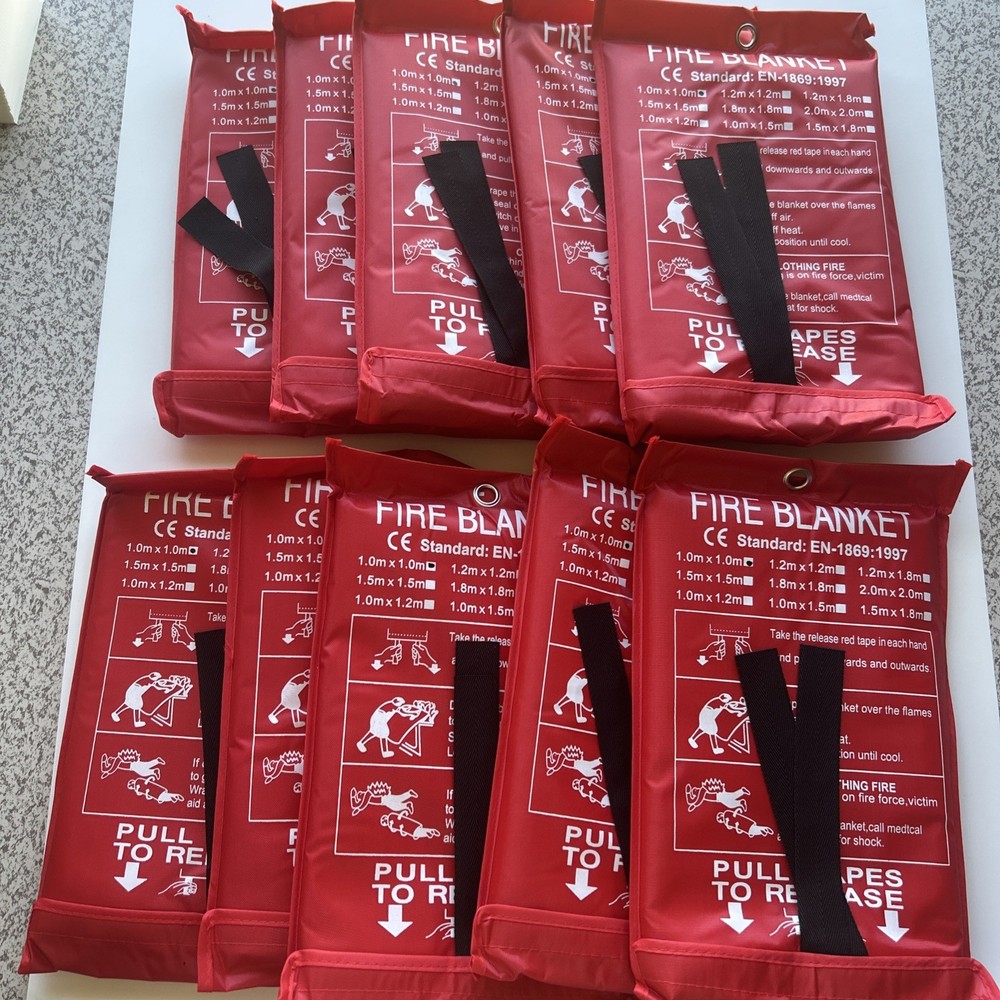10 Pack Fire Blanket Emergency for Home Kitchen, 39 x 39 Large Emergency Fire