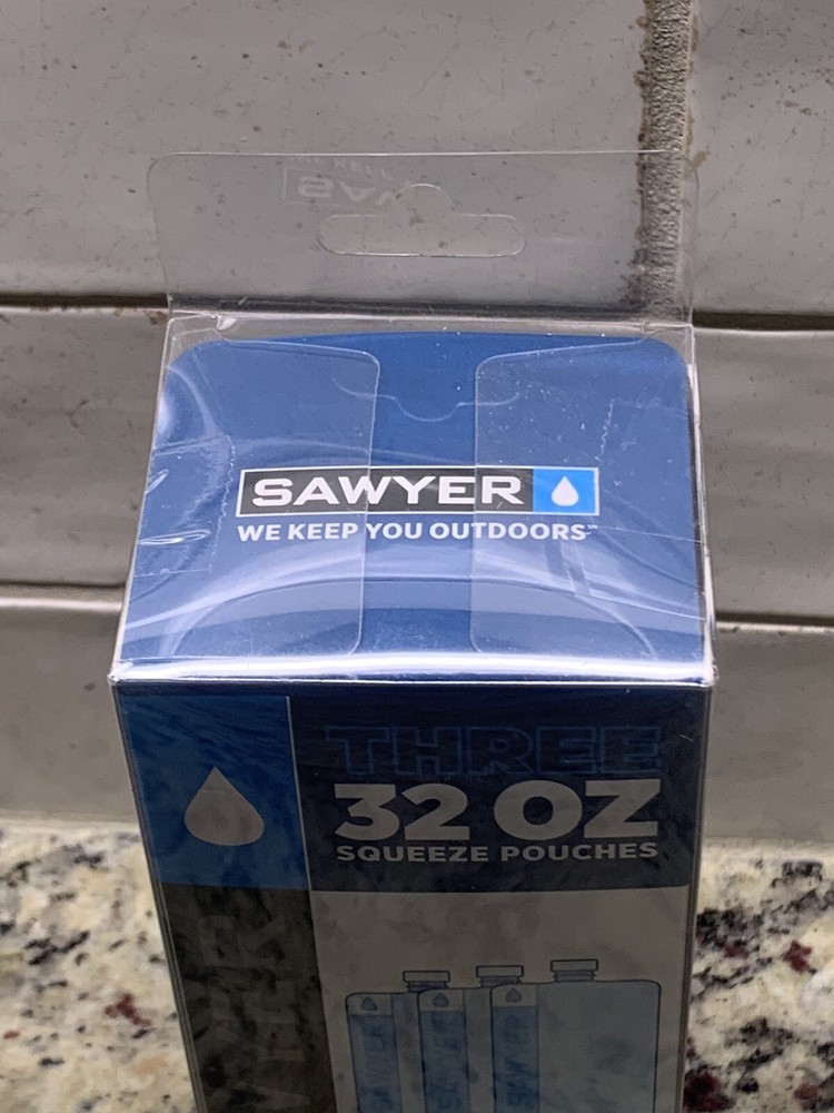 NEW Sawyer 3 Pack 32 oz Squeeze Pouches for Squeeze Filter & Mini Filter Bottles