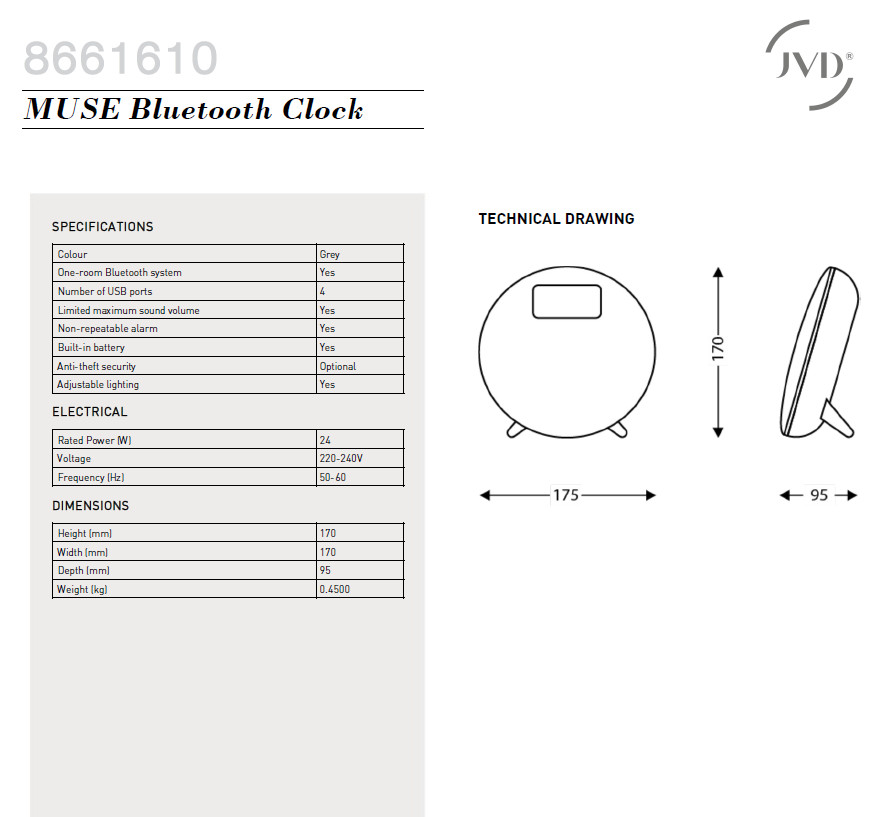 MUSE Bluetooth Clock