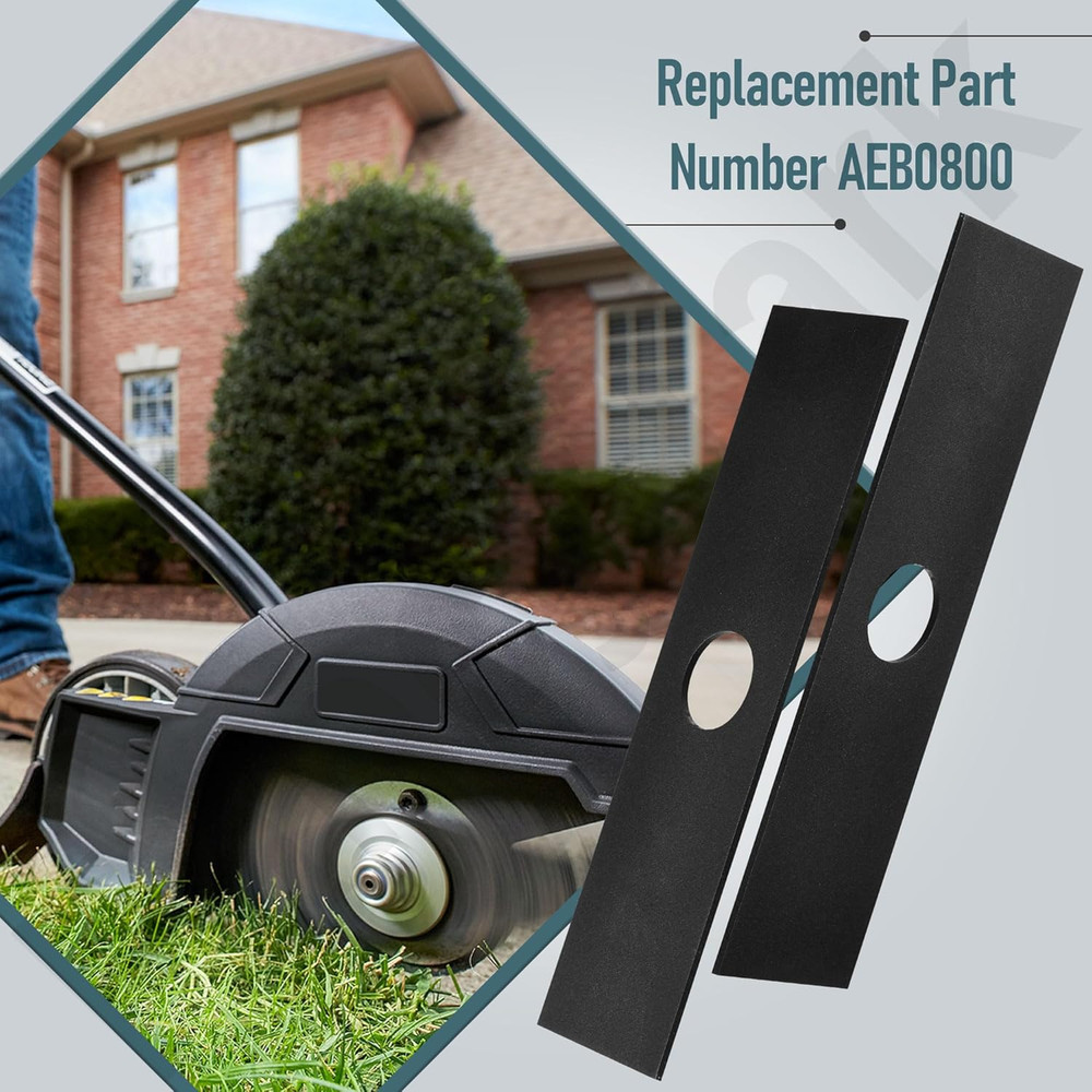 2 Pack (8" X 2", 1" Center Hole) AEB0800 Multi-Head System Replacement Edger Bla
