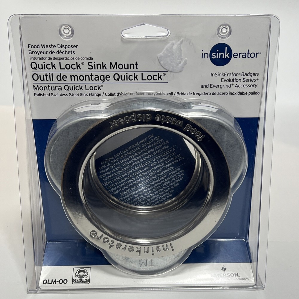 Insinkerator Quick Lock Sink Mount Stainless Steel Badger Evolution Series QLM00