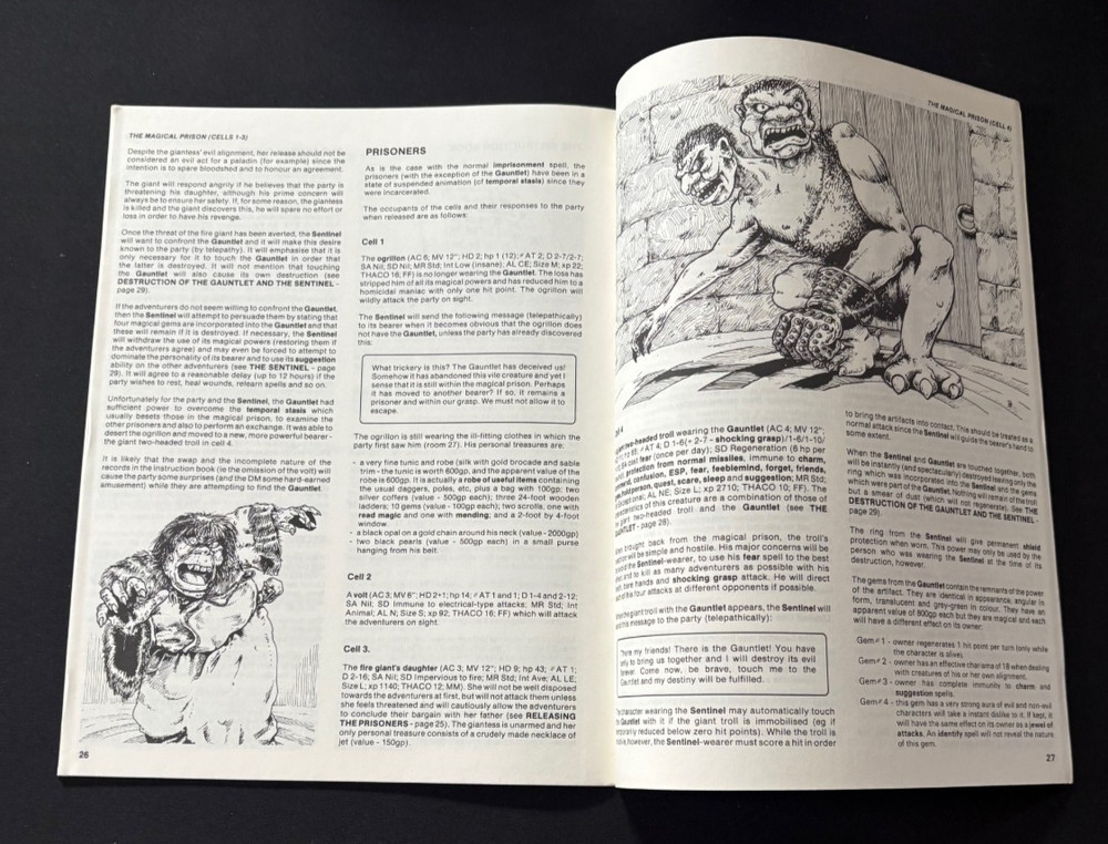 1984 Advanced Dungeons & Dragons 1st Edition Module UK3 The Gauntlet TSR 9111