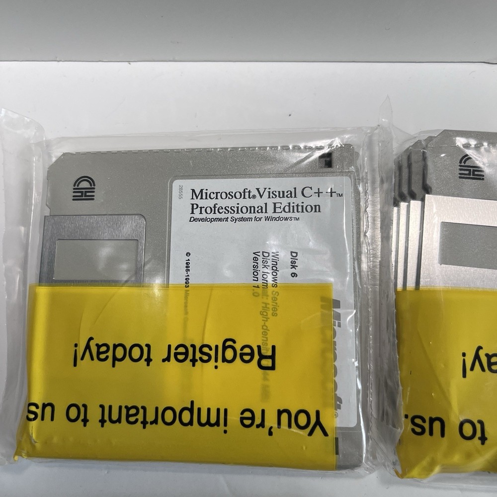 1993 MICROSOFT VISUAL C++ PROFESSIONAL EDITION BOOK SET SEALED DISKS