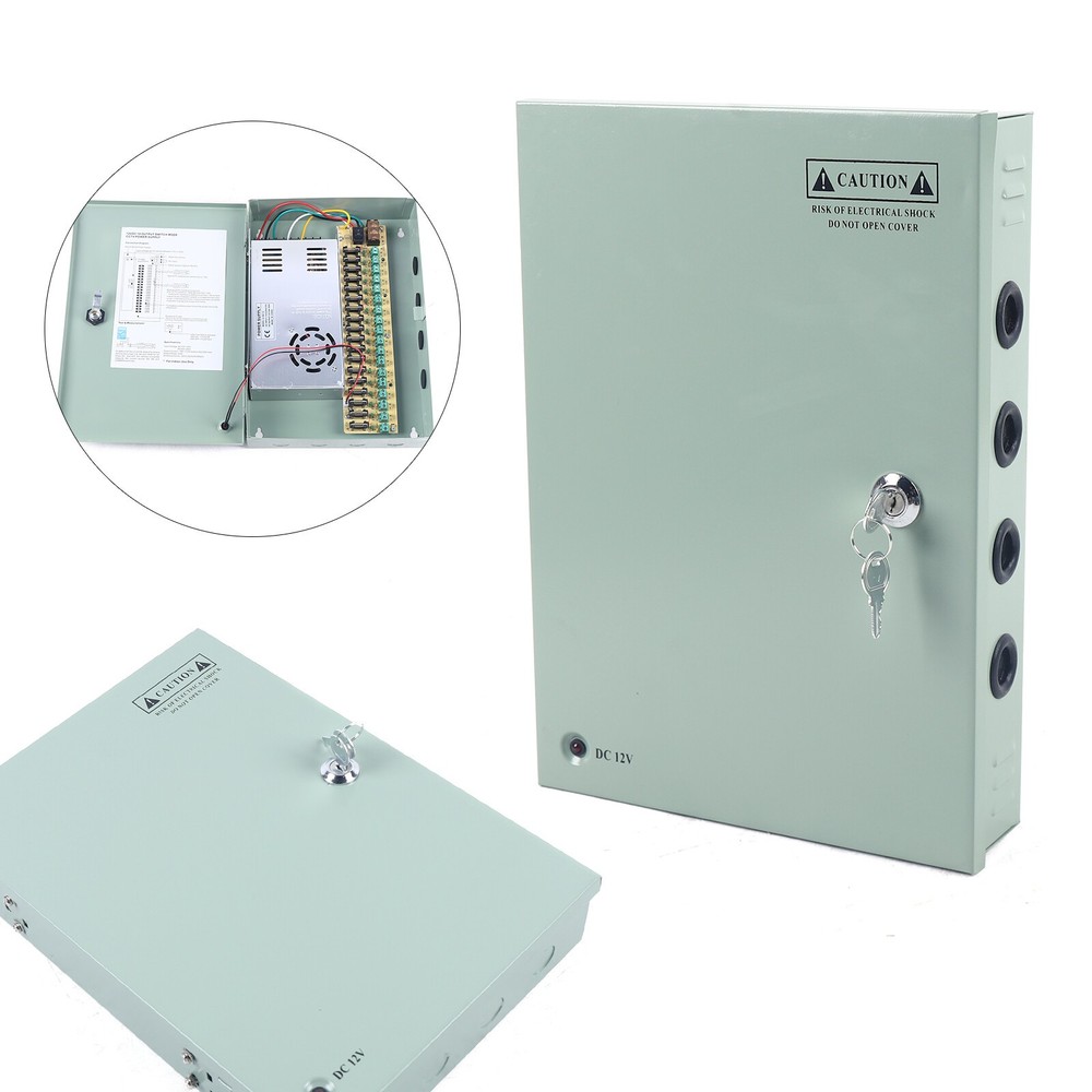 18Ch Channels Power Supply Distribution Box For CCTV Security Camera DC 12V 30A