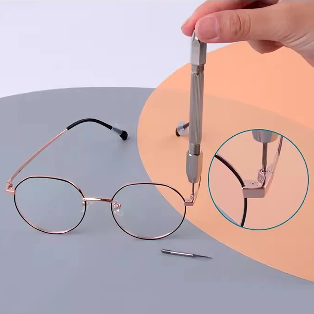 Optical Eyeglass Screw Extractor Broken Screw Removal Eyeglasses Processor Set