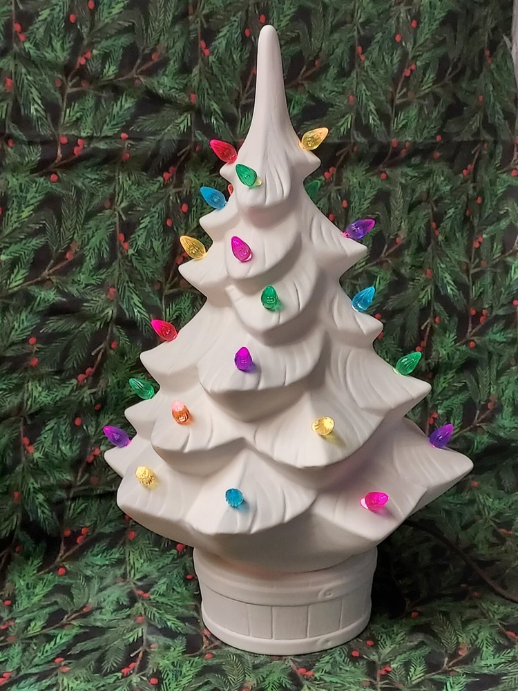 Ceramic Bisque~ Ready to Paint~ Christmas Tree ~ lighting included