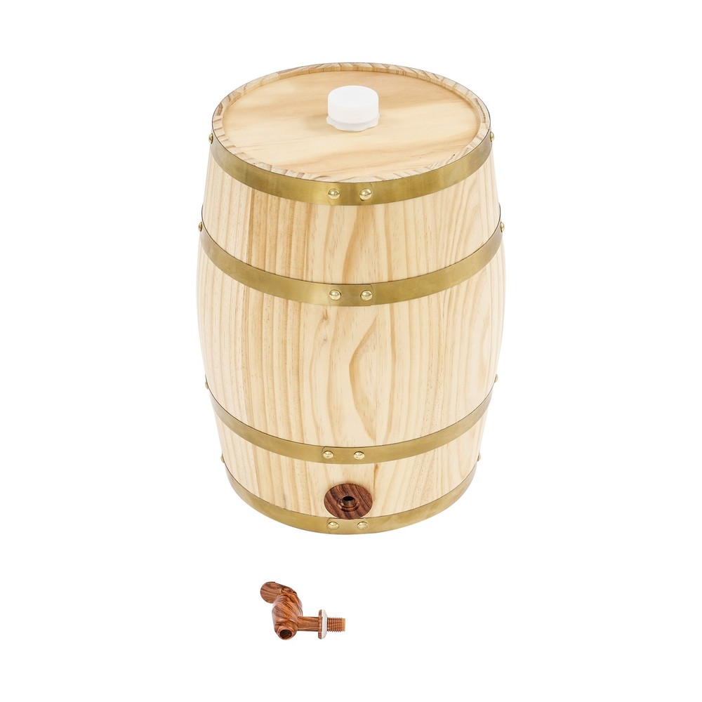 10L Barrel Cask Wooden Storage Wine Brandy Whiskey Beer Dispenser Barrel