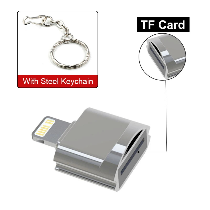 Mini Micro TF Card Reader Converter For iPhone 13 12 Lightning For iOS 13 System