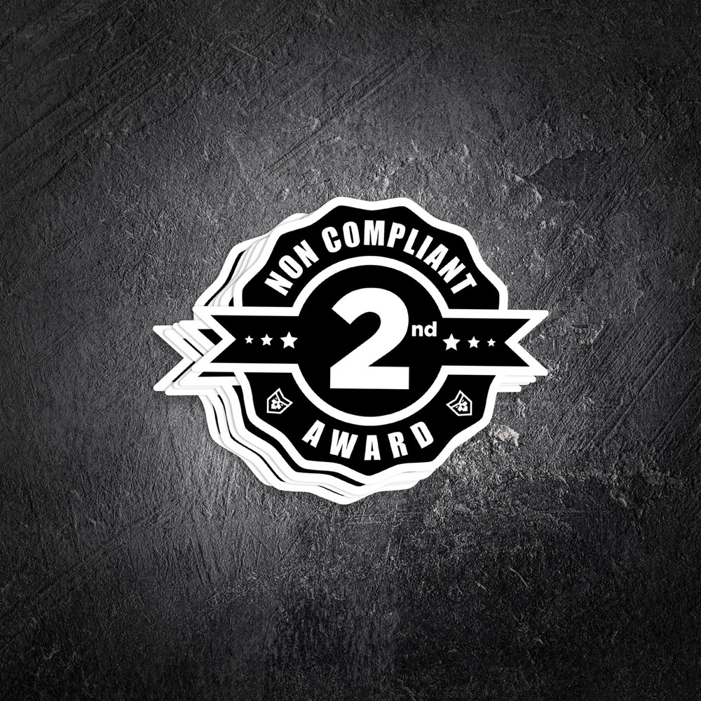 Non Compliant 2nd Award Vinyl Decal