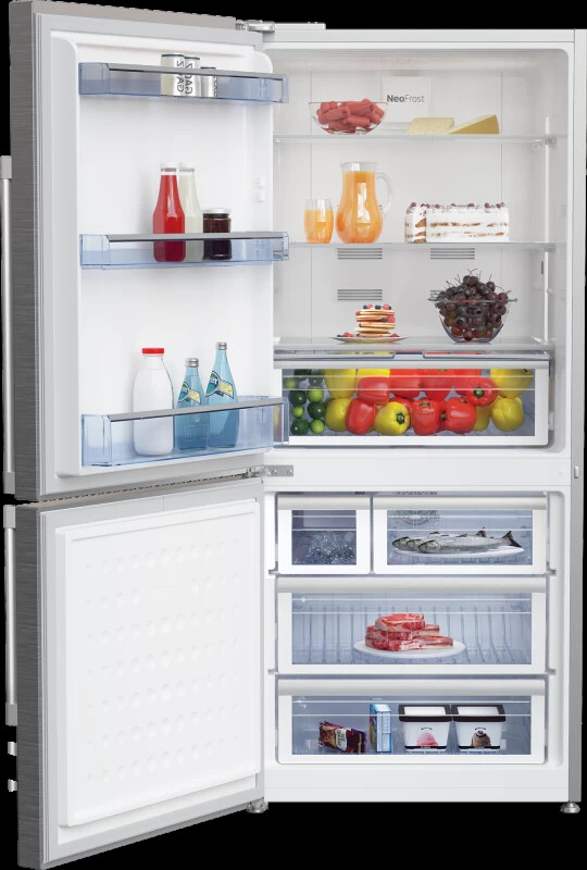 Beko BFBF3018SSIML - 30" Freezer Bottom Refrigerator w/ Ice Maker (Left Hinge)