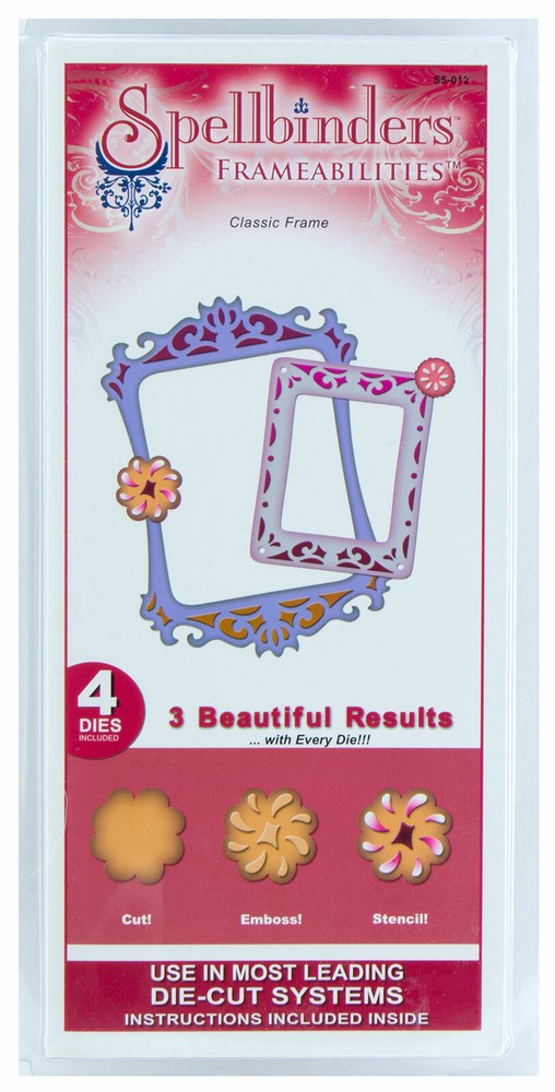 Spellbinders Frameabilities Classic Frame Die Cut Emboss & Stencil Set