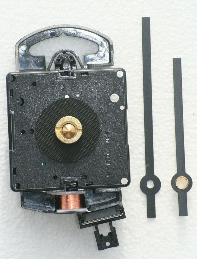 Quartz Pendulum Clock Movement with hands and an extra long stem length.