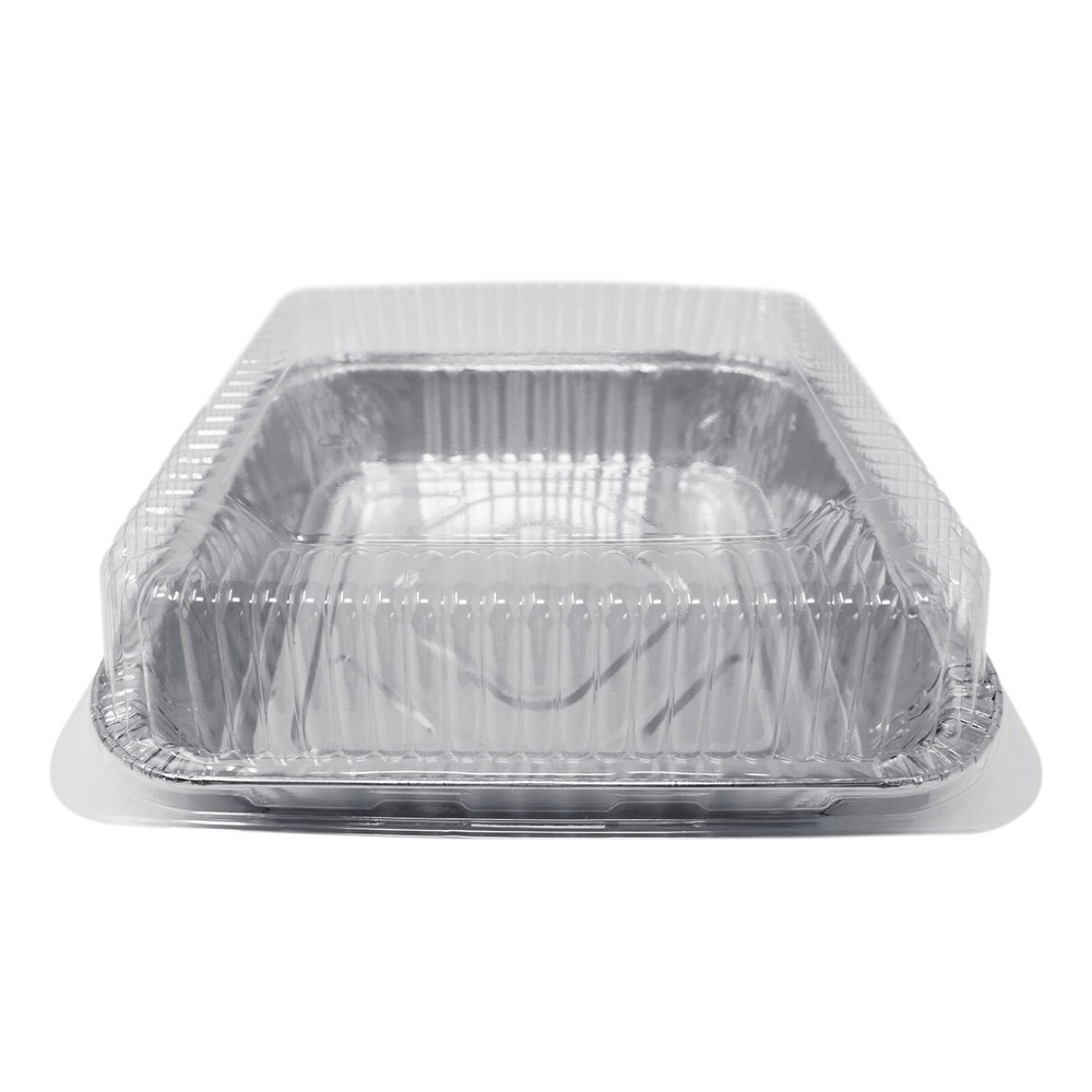 Fig & Leaf (300 Pack) Aluminum Foil 8" x 8" l Square Baking Pans with Lids