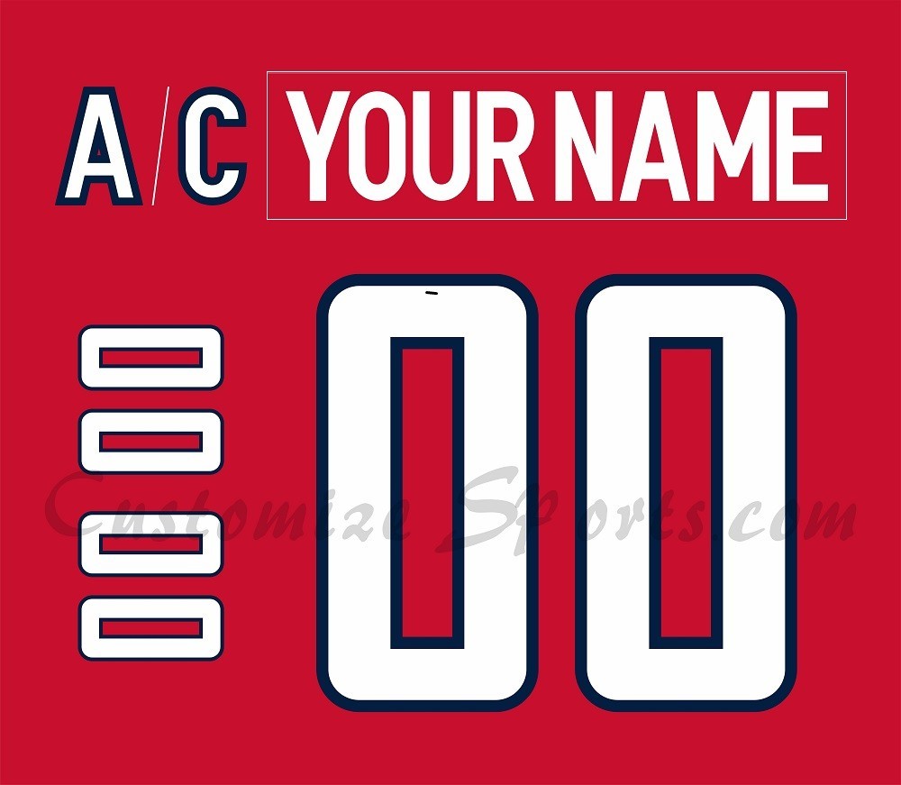 Washington Capitals Customized Number Kit For 2025-Present 3rd Uniform