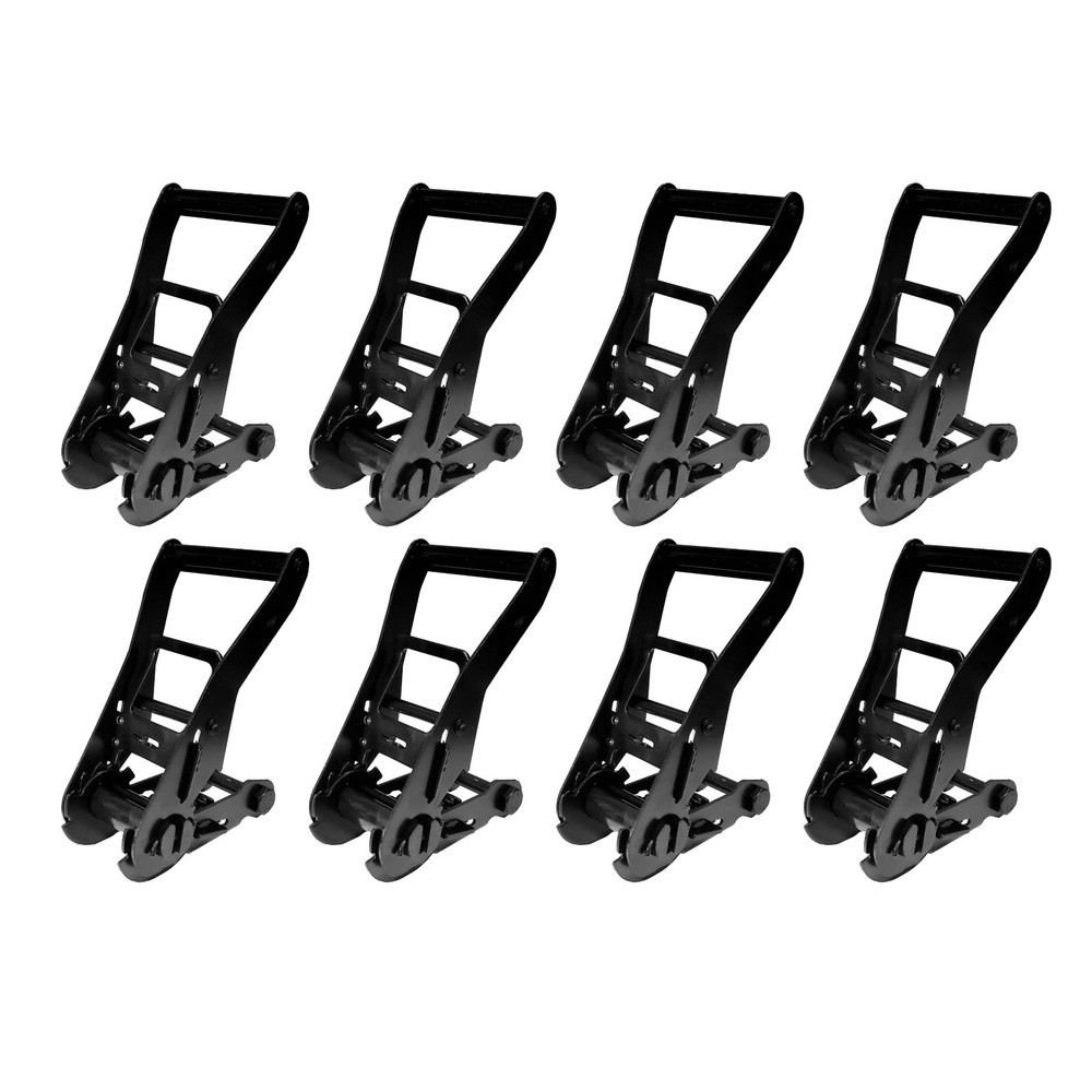 Mega Cargo Control 2" Replacement Standard Ratchets, Black Coated, 8-Pack