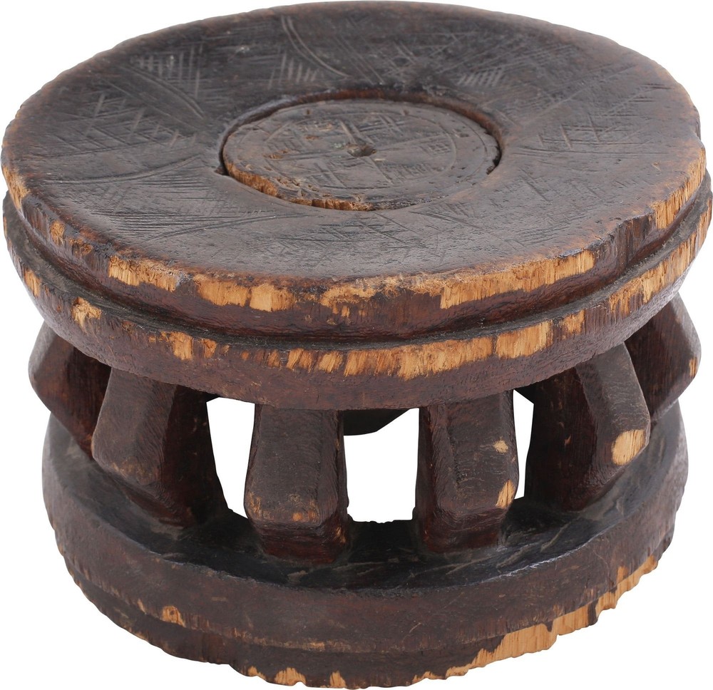 IGBO WOOD SLAVER'S STOOL