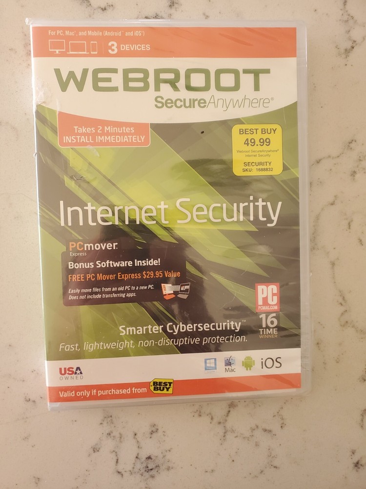 Webroot SecureAnywhere Internet Security - Full Version for Windows & Mac...