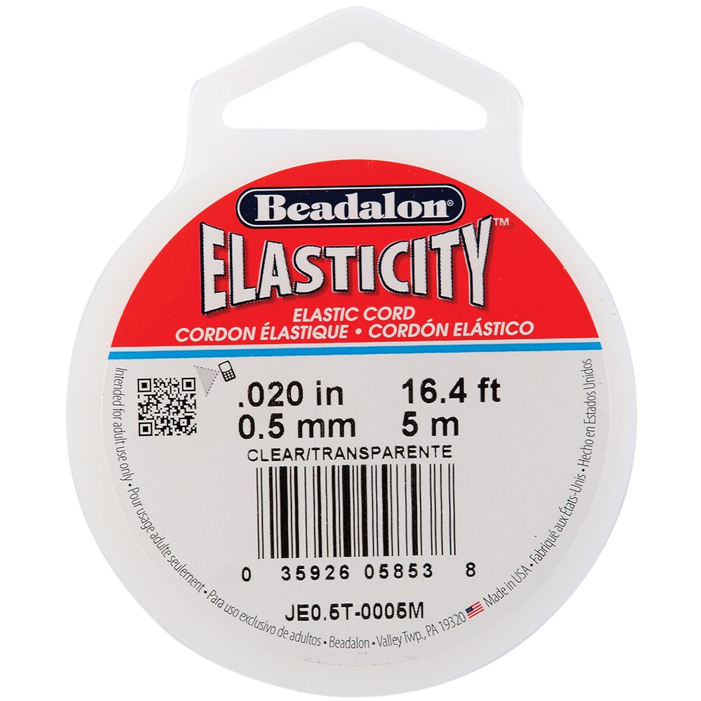 Beadalon Elasticity .5mmX5m-Clear