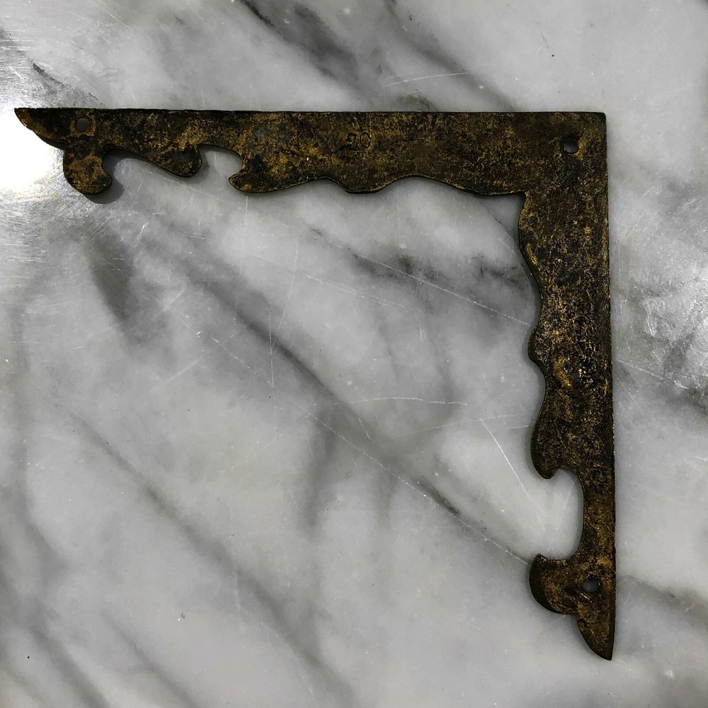 Antique French Victorian Rococo Brass Ormolu Corner Mount