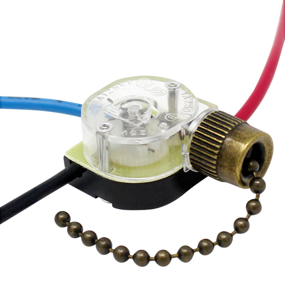 ZE-110 3 Wire Pull Chain Light Switch For Hunter Harbor Breeze Hampton Bay Fans