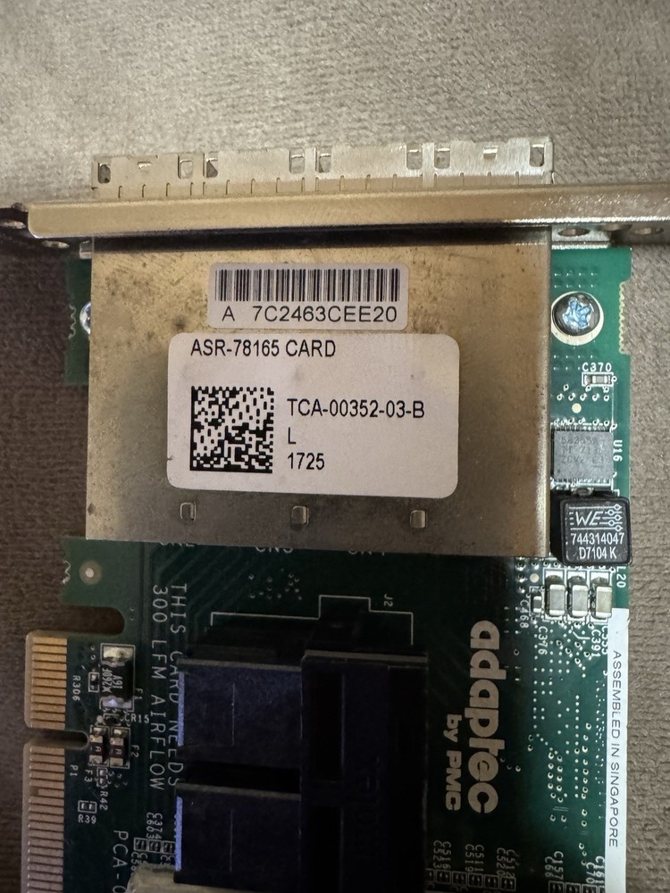 ADAPTEC ASR-78165 4-Port SAS/SATA 6Gb/s RAID Controller