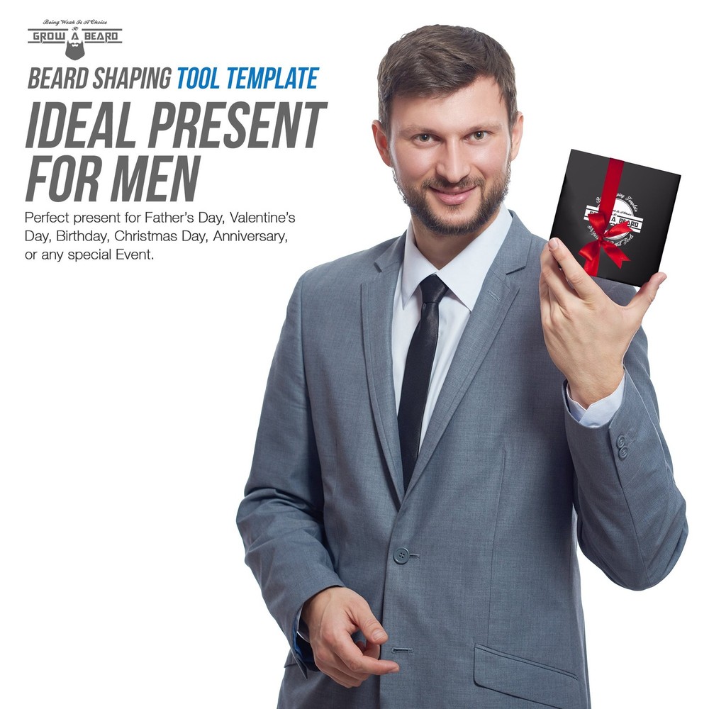 Beard Shaper & Beard Shaping Tool for Men, Beard Lineup Guide Template, Perfe...