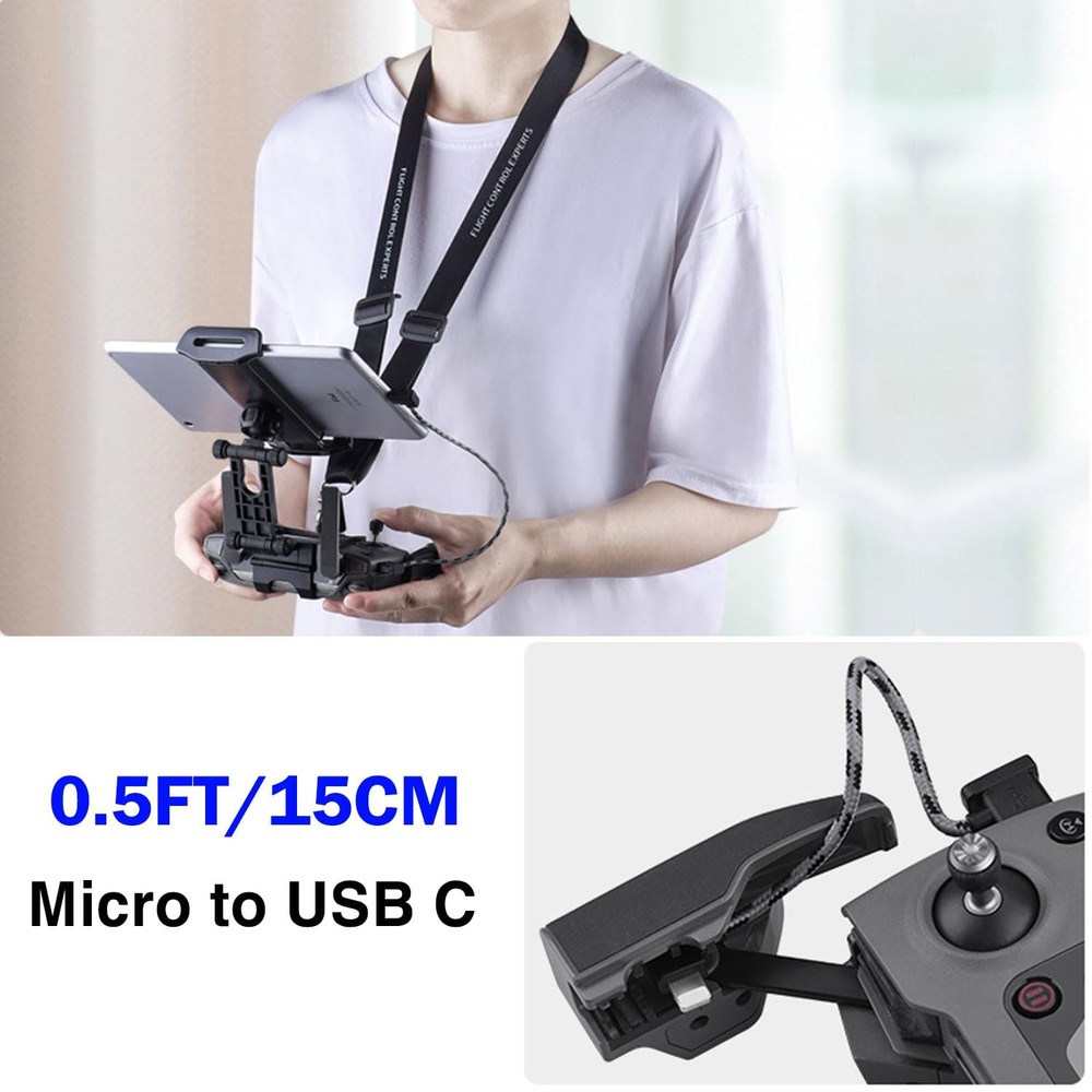 0.5FT Micro to USB C Remote Controller Cable for IPhone 0.5FT(6in), White