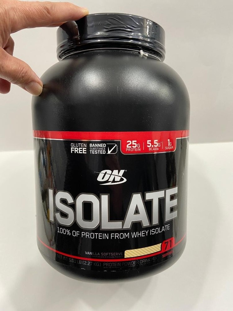 Optimum Nutrition, 100% Whey Isolate Protein 5.01 Lb. Vanilla & more