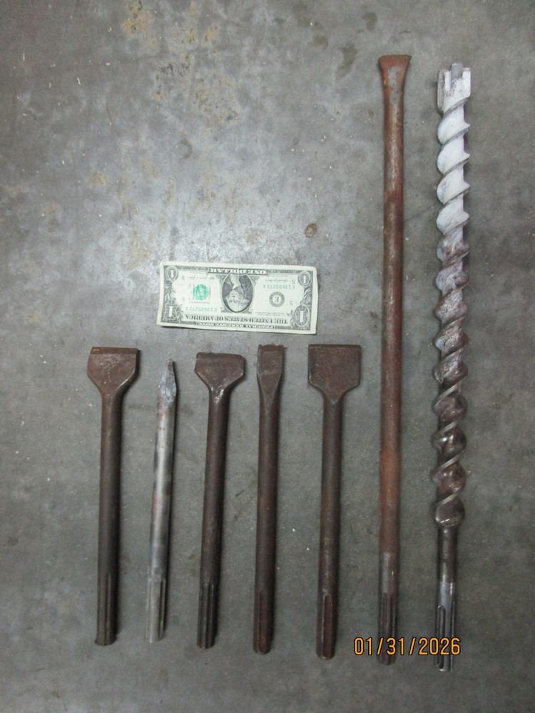 Lot Large SDS Style Chisels