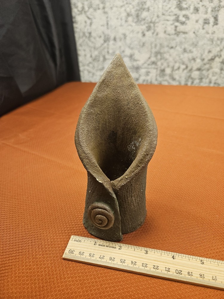 Cara Wrap Pottery Vase, Signed 7" Tall
