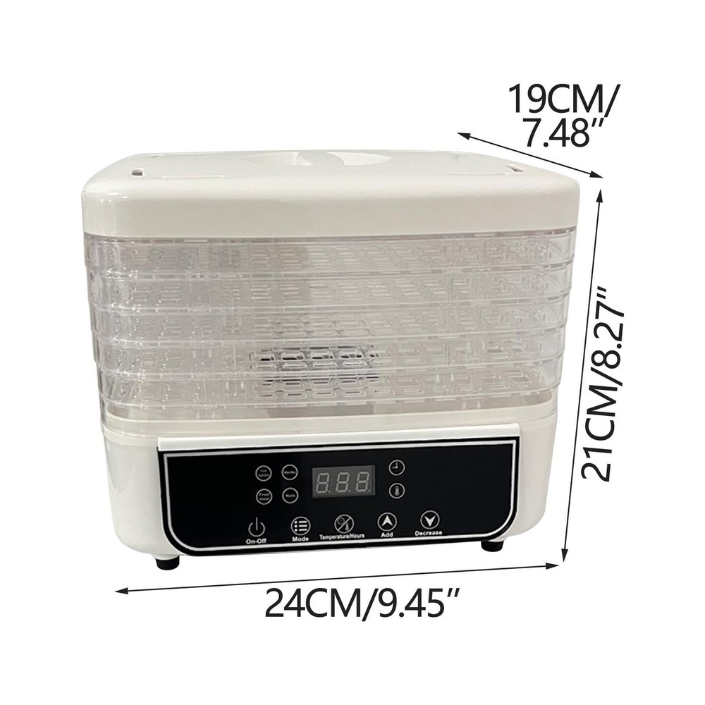 🏆Food Dehydrator Machine 5 Trays Stackable Fruit Dryer Adjustable Temperature
