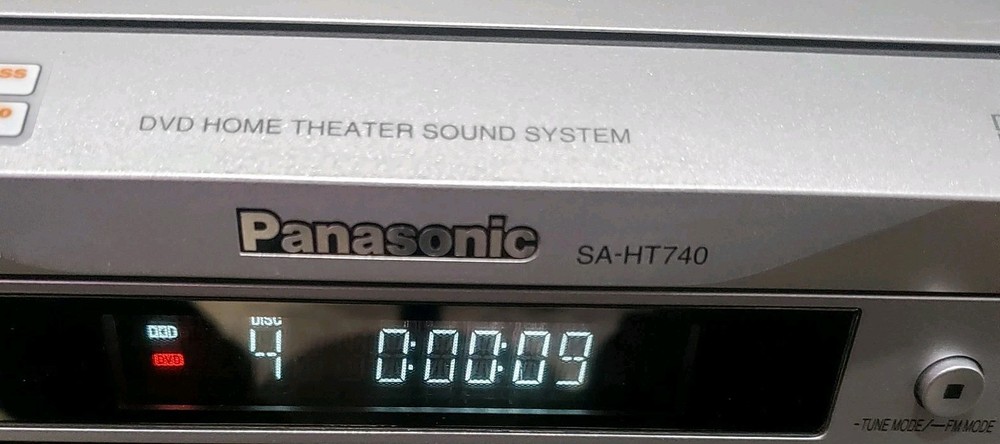 Panasonic 5 Disc Changer SA-HT740 Home Theater System DVD/CD Player Tested