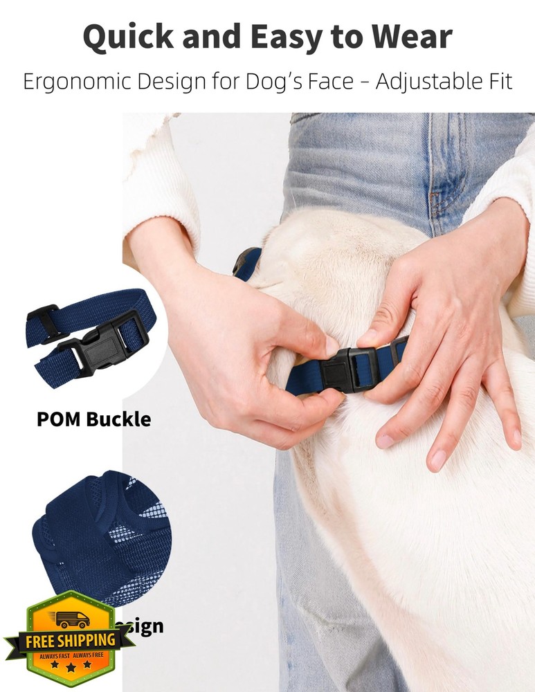 Hamibus 2pk Mesh Dog Muzzle XL Dark Blue