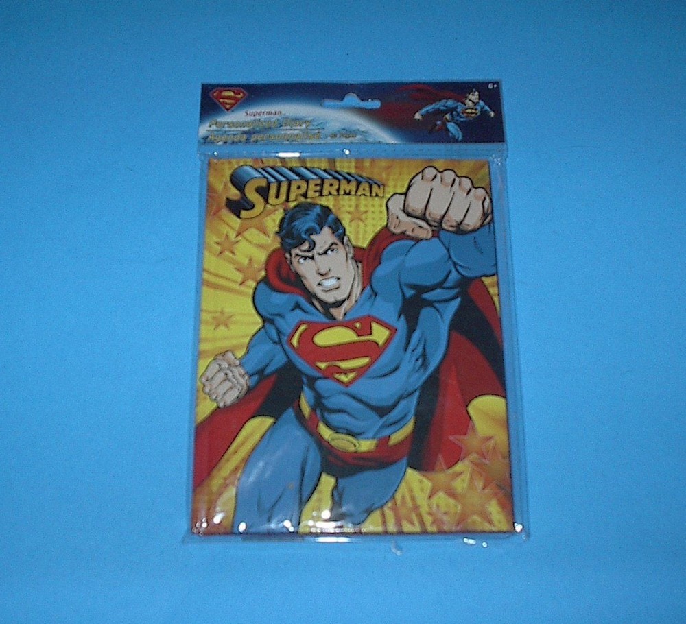 DC COMICS SUPERMAN 2016 40 PAGE PERSONALIZED DIARY BRAND NEW BY MONOGRAM.