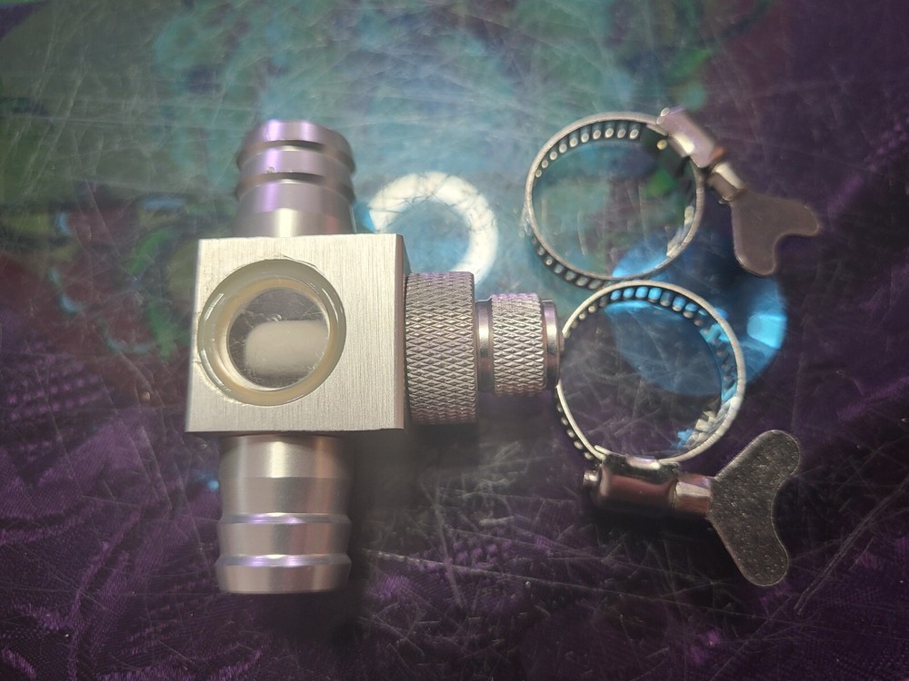 Aquarium Aluminum Inline CO2 Diffuser 16mm ID