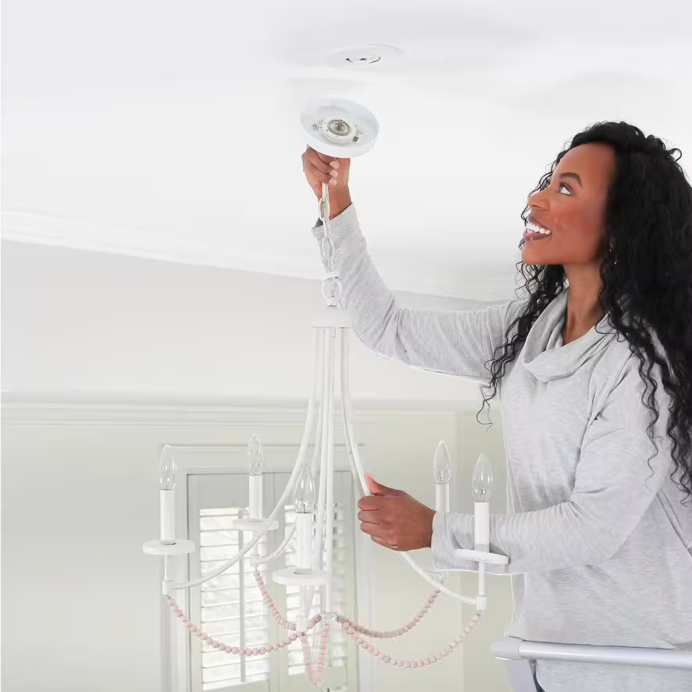 5 In. Matte White Plug and Play Lighting Base - Carina