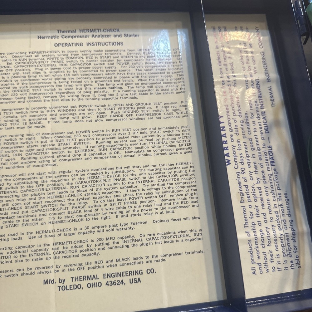 Thermal Engineering Hermeti Check model 2000A testing system