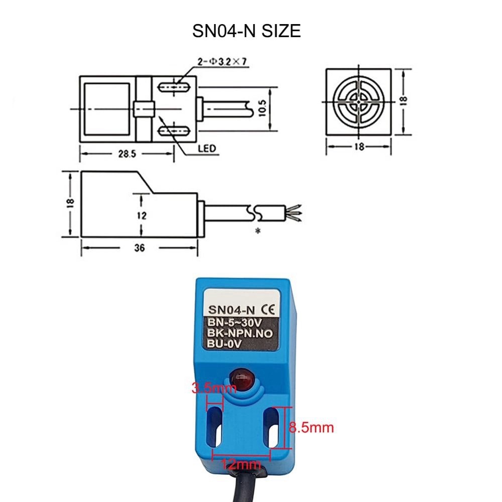 Inductive proximity sensor SN04-N close detection proximity switch 8055