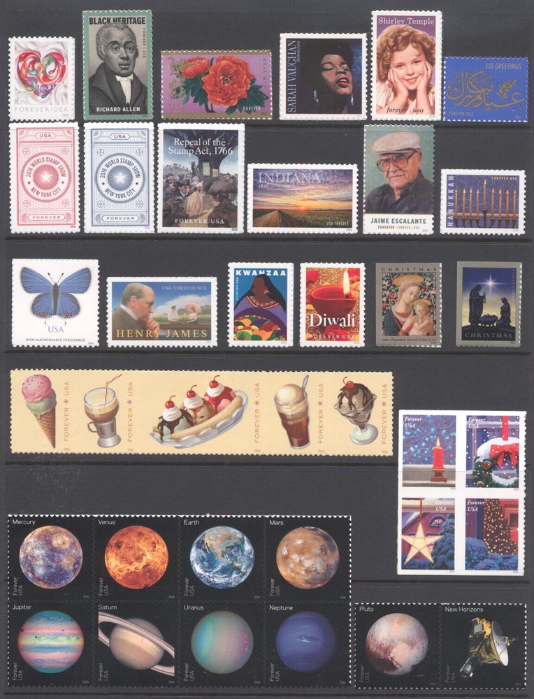2016 U.S. COMMEMORATIVE YEAR SET *123 STAMPS* WITH TWO SHEETS MINT-NH