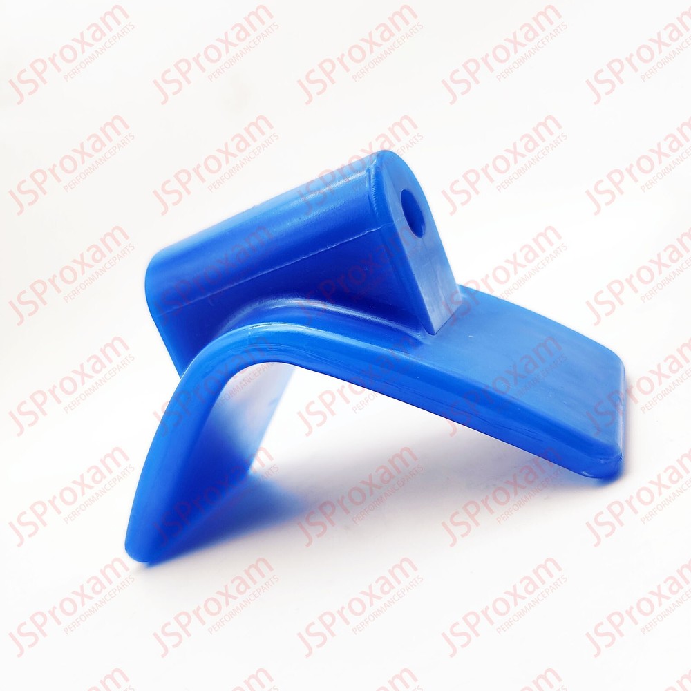 Trailer Non Marking Blue Molded Rubber V Bow Stop 3 Inch Mounting Width Boat