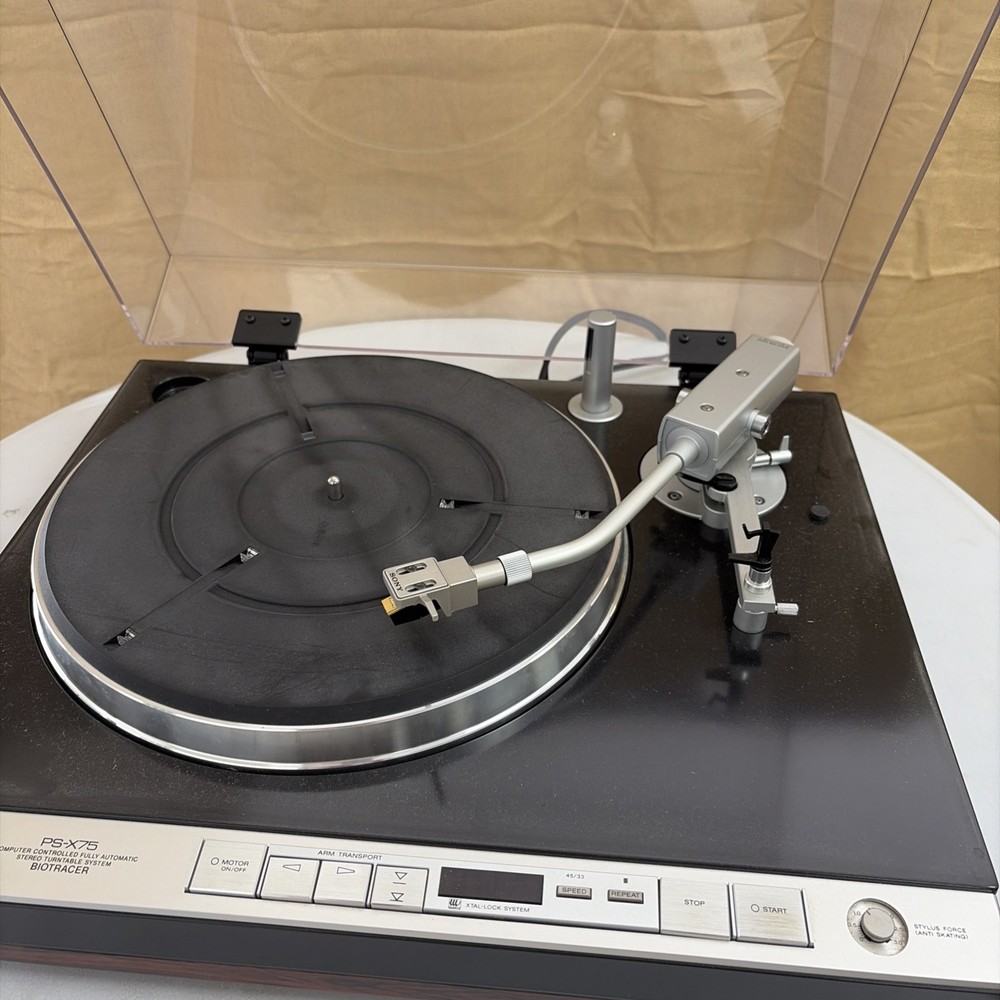 Sony PS-X75 Computer Controlled Fully Automatic Stereo Turntable Works Great