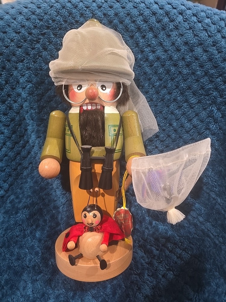 Vintage Steinbach Nutcracker Bug Collector W/Bug Net, Specimens &  Ladybug