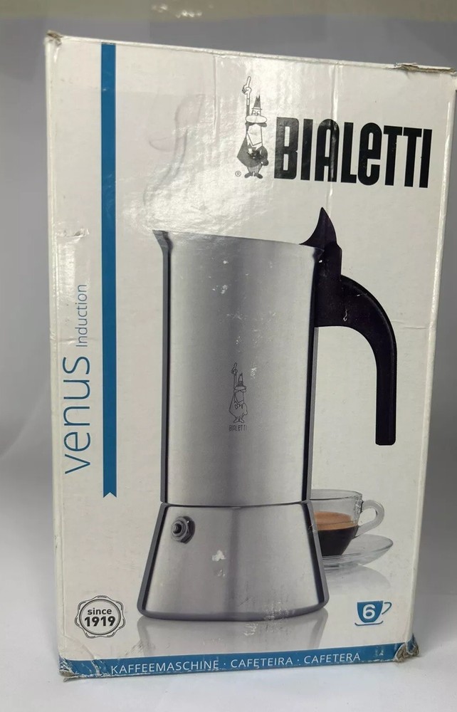 Bialetti Venus 6-Cup Stainless Steel Induction-Capable Stovetop Espresso Maker,