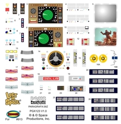 Lost in Space - Jupiter 2 Decal Set for Stock Interior