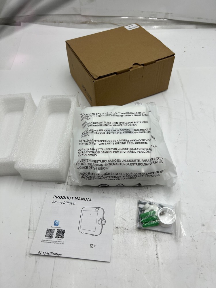 Scent Marketing Inc Aroma Scent Diffuser White BT Bluetooth Control 10 Diffusion