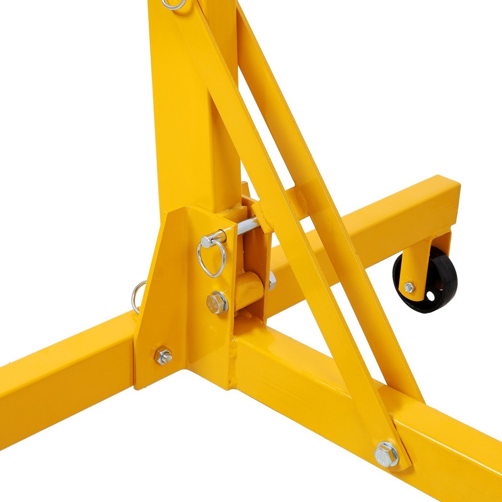 1000lbs Folding Engine Stand - 360° Rotating Head, Yellow