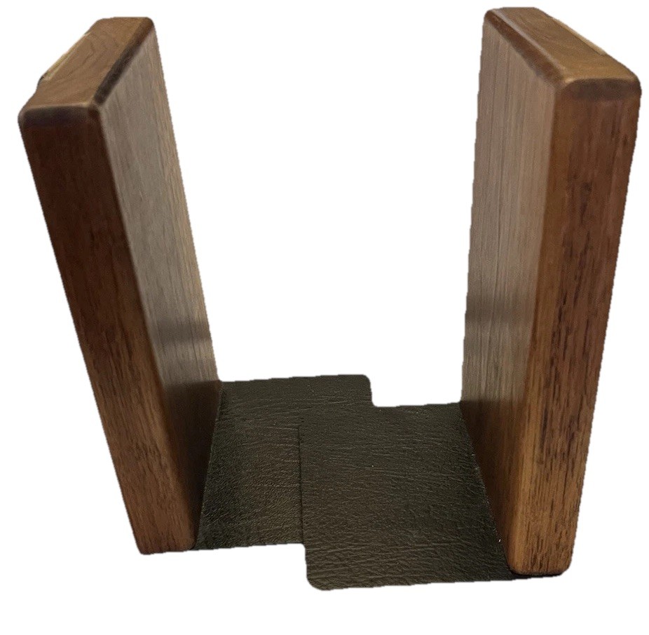 Gordon Jane Martz For Marshall Studios Ceramic Tile Walnut Bookends MCM 1960s
