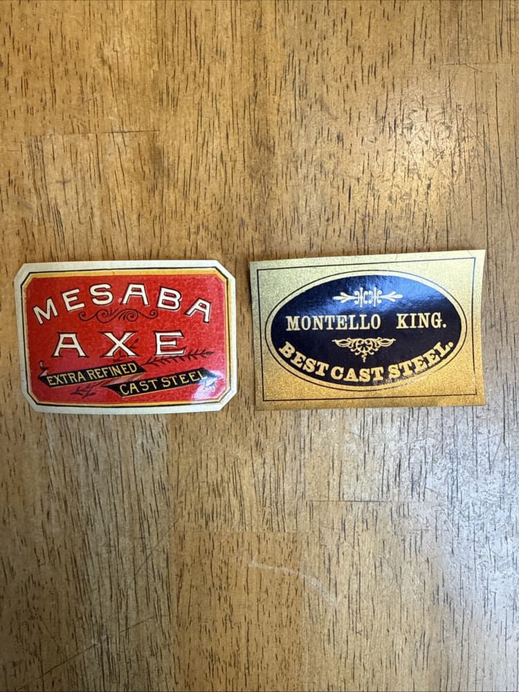 Two Colorful Axe Labels