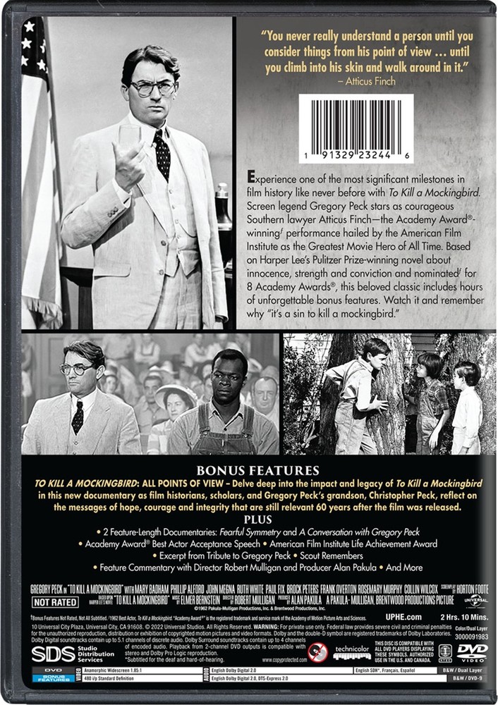 To Kill a Mockingbird DVD Gregory Peck NEW